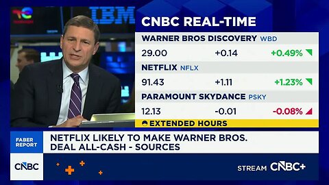 Faber Report: Netflix likely to make Warner Bros. deal all-cash, sources say