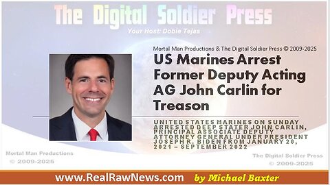 Breaking: US Marines Storm Seattle Home, Arrest Former Deputy Acting AG John Carlin on Treason Charges