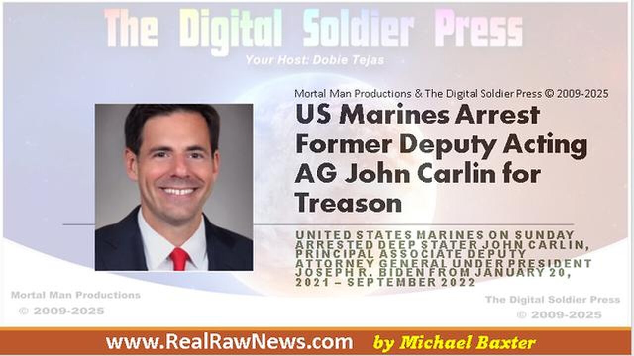 Breaking: US Marines Storm Seattle Home, Arrest Former Deputy Acting AG John Carlin on Treason Charges
