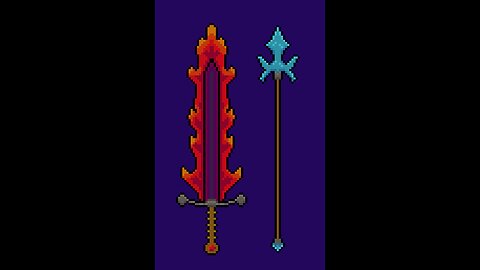 Simple pixel art elemental weapons!