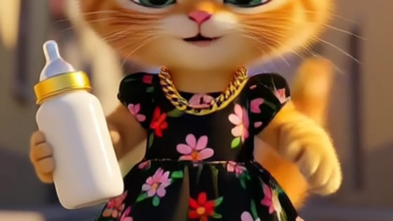Cute Cat 😺🍼 Dudi dudi dum dum