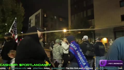 Portland antifa cat fight