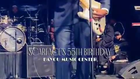 Scarface, during his 55th birthday celebration in Houston, played a guitar to his song “Smile,”