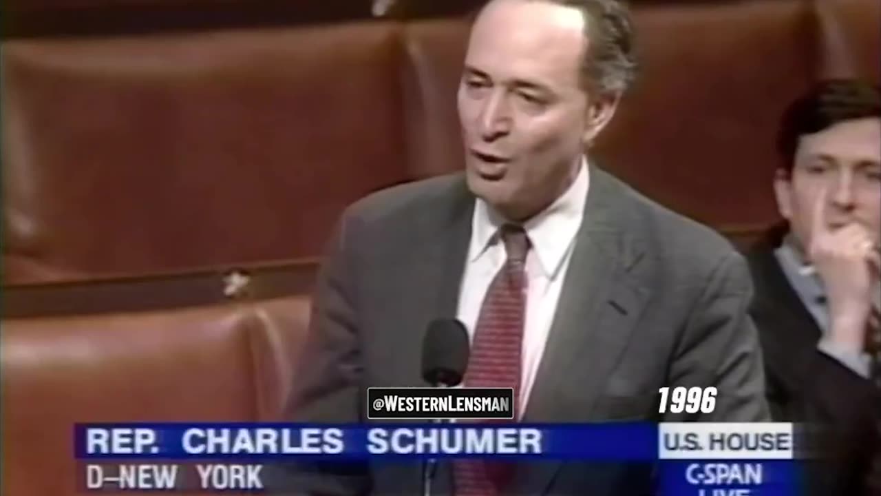 1996. Chuck Schumer rails against illegals getting taxpayer funded benefits because