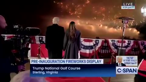 President Trump and Melania - Ignauration Party Virginia Fireworks 19.01.25