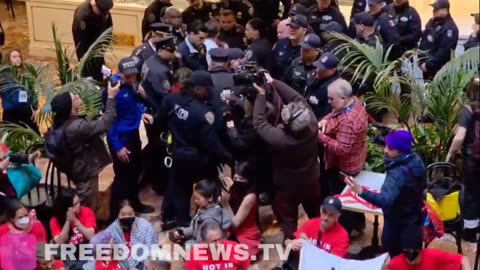 Numerous arrests are being made at Trump Tower as pro-Hamas dirtbags refuse to leave the atrium.