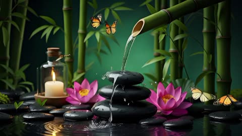 Calm Water Sound and Soft Piano for Deep Relaxation and Stress Relief