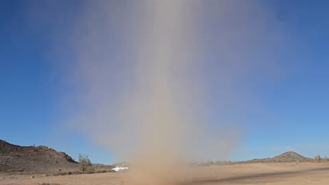 Attacked by dust devil in Arizona desert