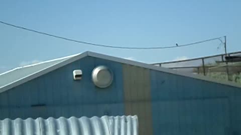 Funky metal structures on building