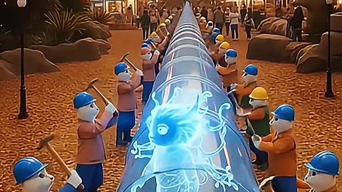 Floating Jelly Cube Awakens in Junkyard|Ultra Realistic 8K Cinematic Animation | Pixar-Style Surreal