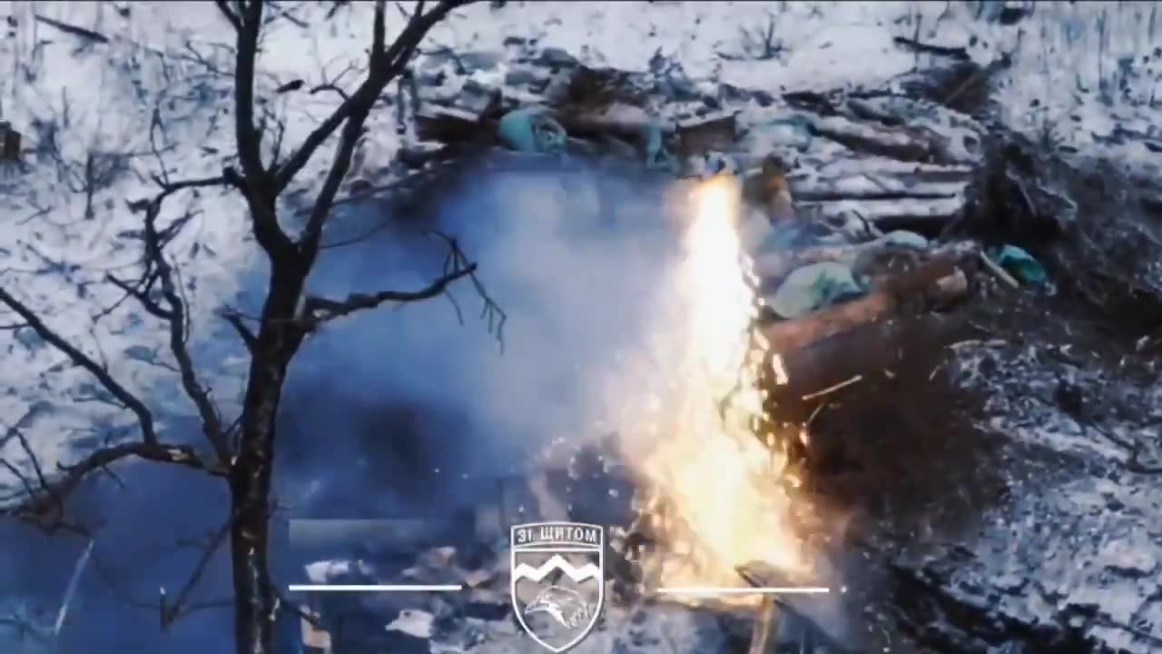 A Ukrainian Dragon-Drone drone fried a Russian hideout in the eastern part of Ukraine