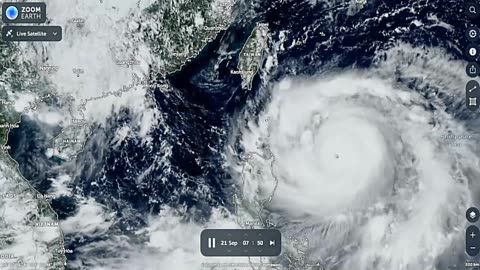 Miran Rubin - Super Typhoon Ragasa (Nando) 2025 | Zoom Earth | Live Hurricane Tracker