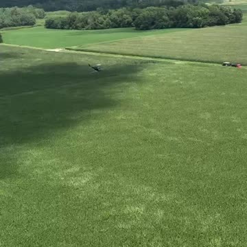 I've never seen fields being treated with chemicals using helicopters