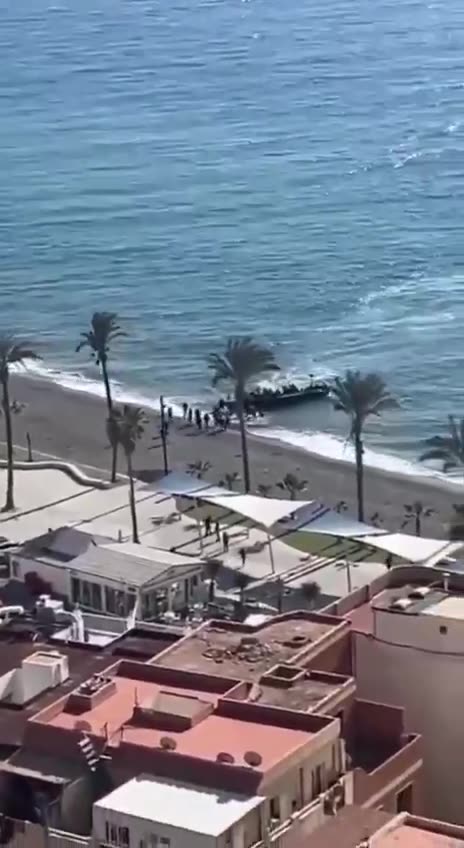 Illegal migrant invaders flooding into Spain non-stop. How long before they