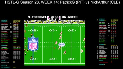 HSTL-G Season 28, WEEK 14: PatrickG (PIT) vs NickArthur (CLE)