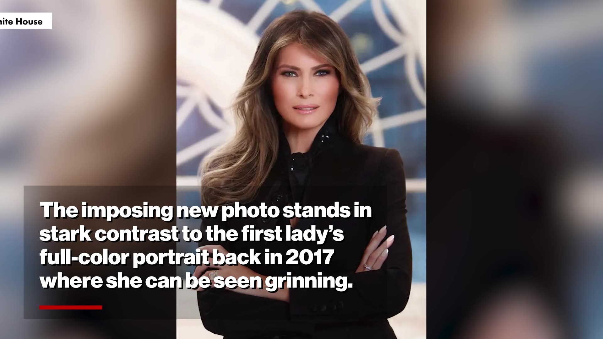 White House unveils first lady Melania Trump's official portrait