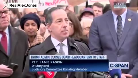 Watch Panicked Democrats Surround The USAID Headquarters