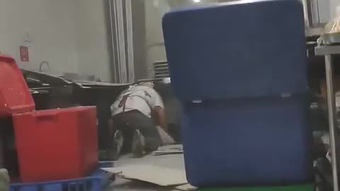 Building damaged in Visayas following 7.6-magnitude earthquake in the southern Philippines.