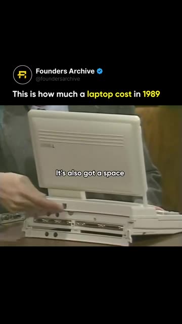This is how much a laptop cost in 1989