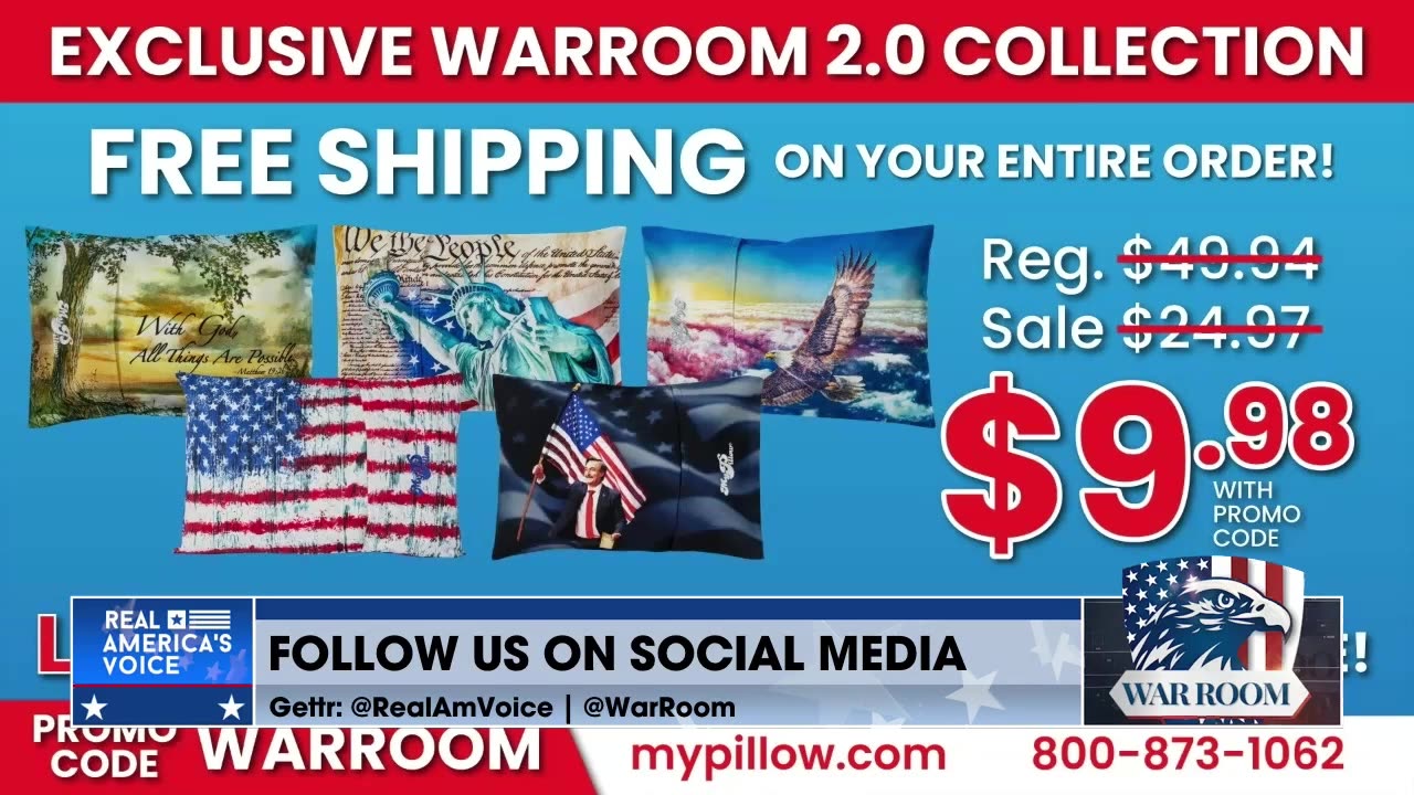 Go To MyPillow.com/warroom And Order Your WarRoom Posse Exclusive Deals Today!