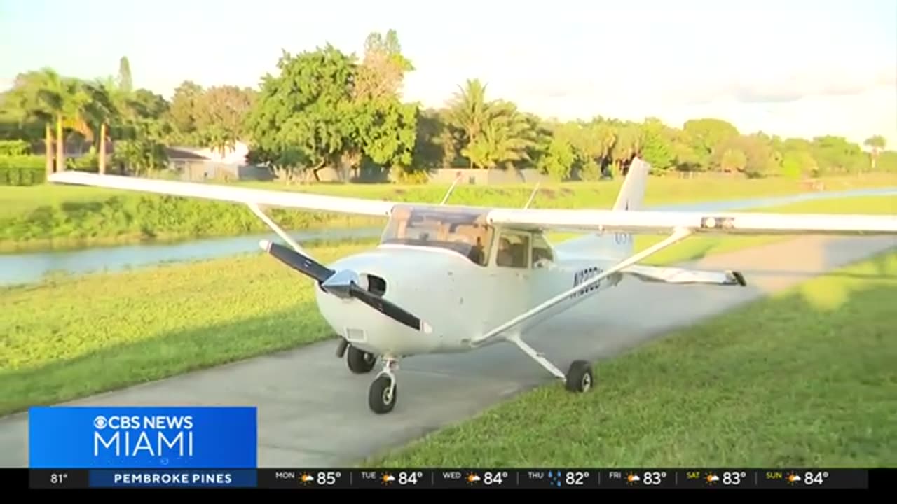 Plane makes emergency landing in North Lauderdale walkway