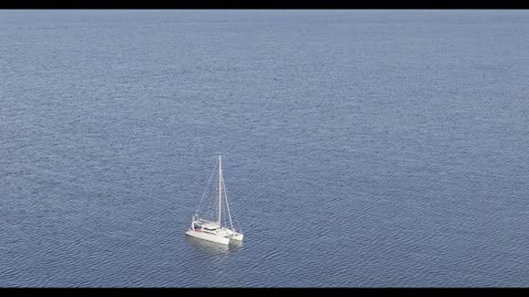 Catamaran in the tranquil Port Willunga Bay