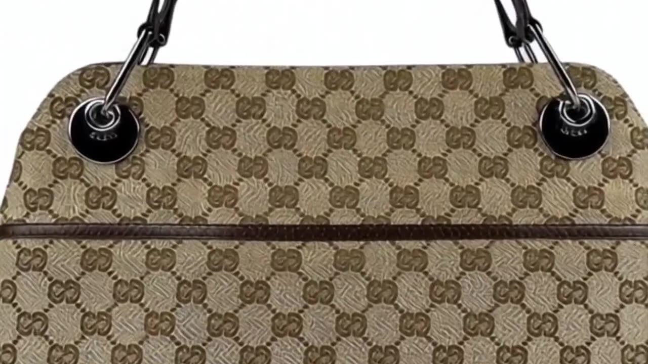 Gucci Brown GG Leather Handbag