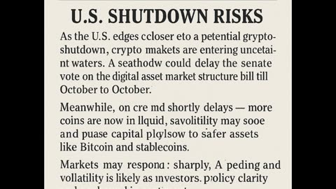 Shutdown risks – A potential U.S. government shutdown