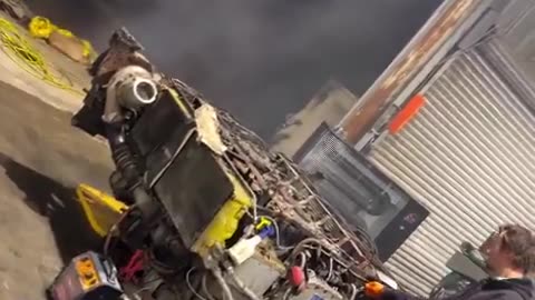 Cranking a Tank Engine on the floor.