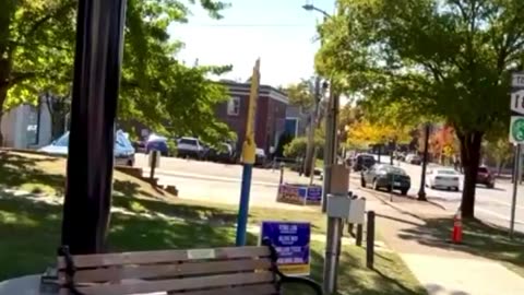 Deranged liberal in Rochester, NY, FAILS to snatch pro-ICE flag out of an ICE supporter's hands.