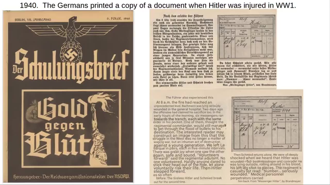 The Training Letter 1940 - mentions Hitler injury / WW1 document (Interesting) - By A_different_version_of_history