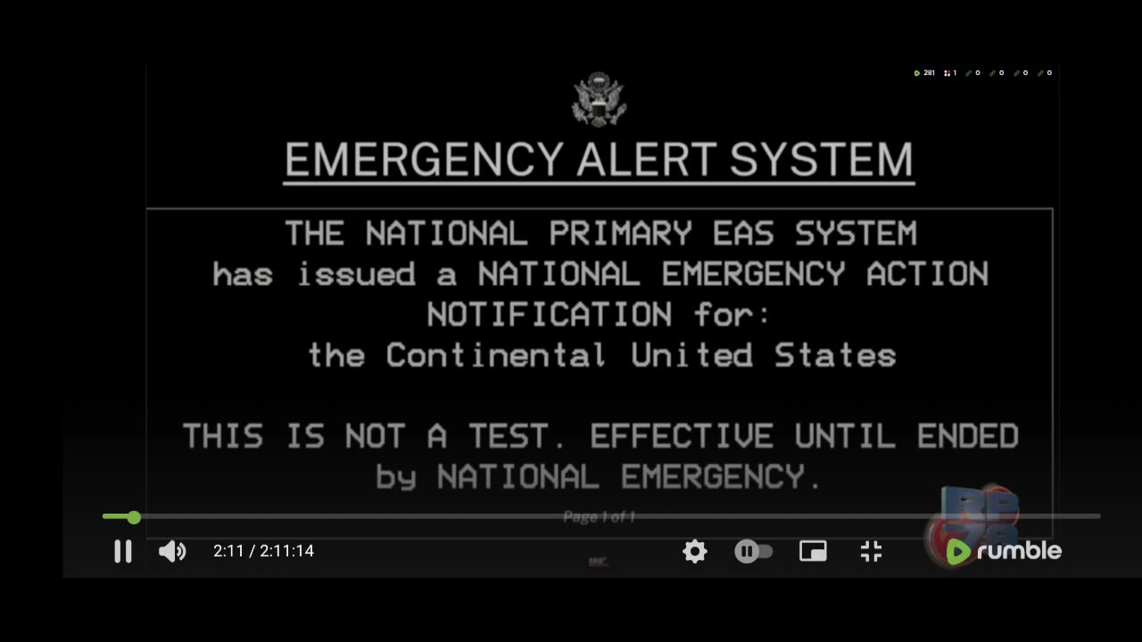 BREAKING NOW! EAS NATIONWIDE ALERT