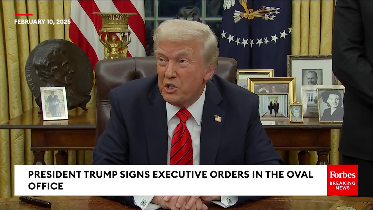 Donald Trump Signs Raft Of New Executive Orders While Taking Questions From Reporters! - 2/10/25