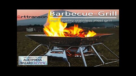 Folding Grill Fire Pit Outdoor Table Camping Stove Stainless Steel Foldable Barbecue Review