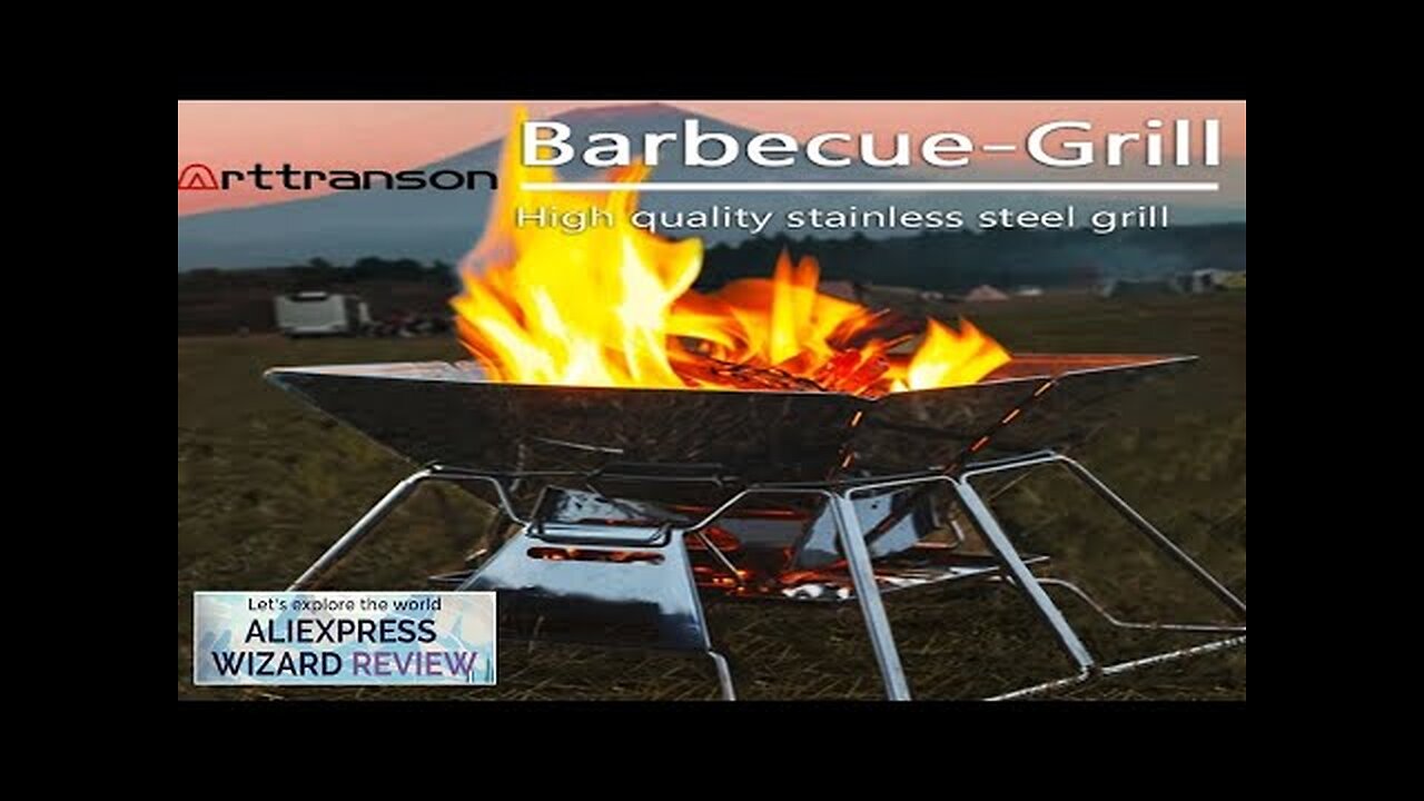 Folding Grill Fire Pit Outdoor Table Camping Stove Stainless Steel Foldable Barbecue Review