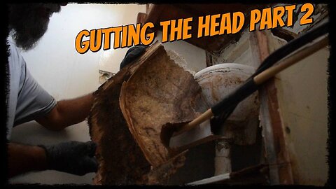 S03E06 Salon Porthole Fit and more head gutting #boatrenovation #boatbuilding #boat #diy