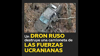 Un dron FPV destruye una camioneta ucraniana para la rotación de tropas