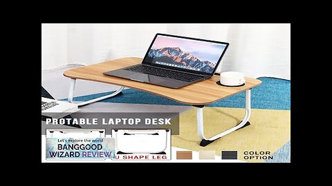 Multifunctional Folding Wooden Lazy Bed Desk Macbook Table with Pen Cup Slot Review