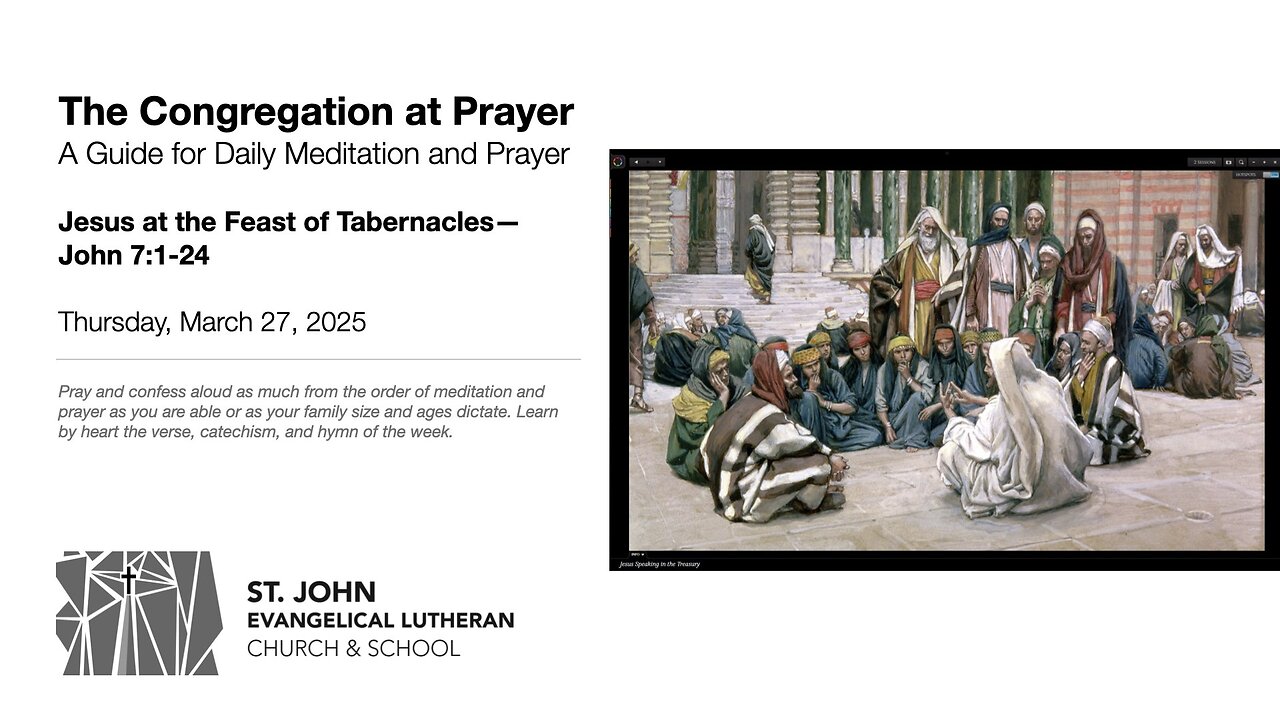 Jesus at the Feast of Tabernacles—John 7:1-24