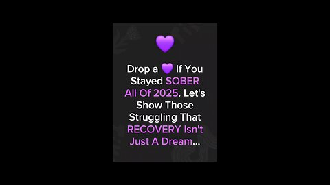 A Message Of HOPE For 2026!💜 #SoberSuccess #SoberCoach #SobrietyTips #SobrietyJourney