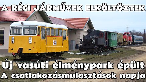 2025.12.19. Celldömölk állomásról elköltöztetett régi járművek az új Vasparipa játszóparkban.