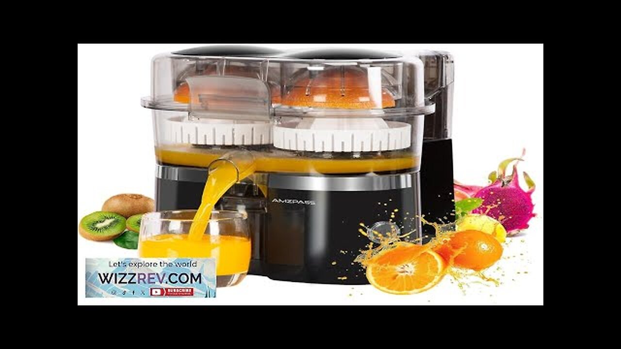 Dual-Head Electric Citrus Juicer Lemon Squeezer with Power Cord and Cleaning Brush Review