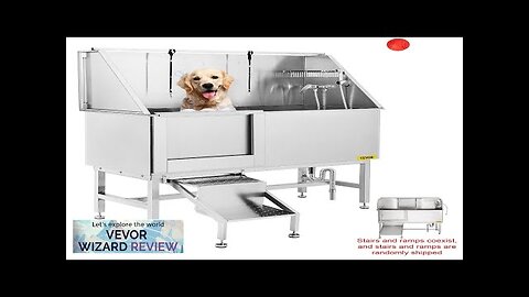 VEVOR 62 inch Professional Dog Grooming Tub Stainless Steel Pet Bathing Tub Review