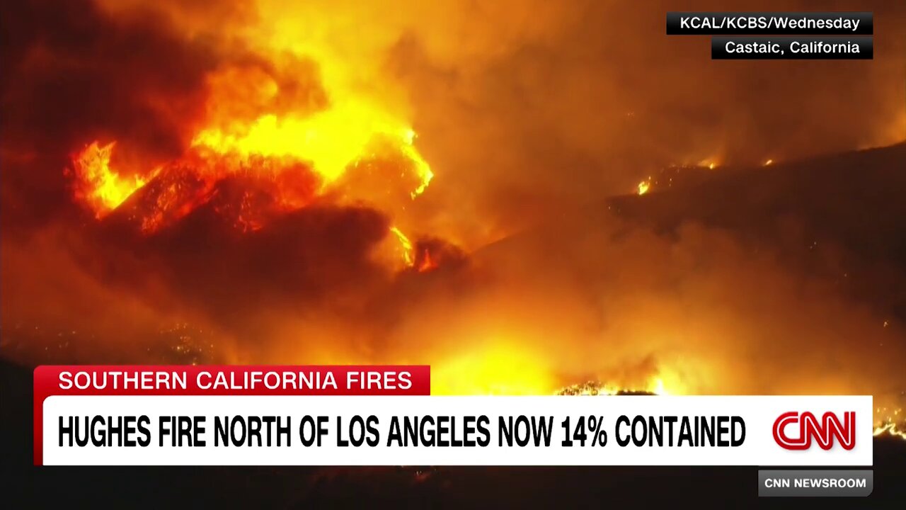 New fire in LA area explodes in size