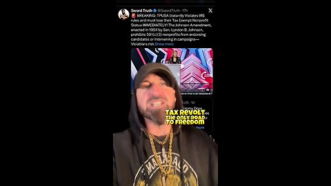 #ErikaKirk Violated Tax Laws - Tax Revolt is the Only Road to Freedom