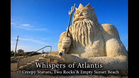 Whispers of Atlantis: Creepy Statues, Two Rocks & Empty Sunset Beach. Perth, Australia.
