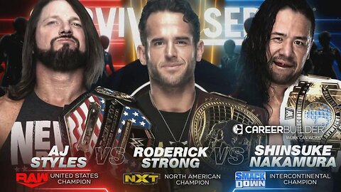 AJ Styles vs Roderick Strong vs Shinsuke Nakamura - Survivor Series 2019 (Full Match)