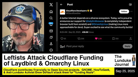 Leftists Attack Cloudflare Funding of Ladybird & Omarchy Linux 