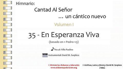 Himnario: Cantad al Señor...un cántico nuevo | Vol. 1 | 35 En Esperanza Viva (Vocal)