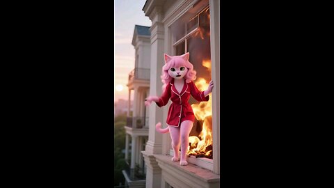 Fire breaks out in the baby cat's house 🔥🥺